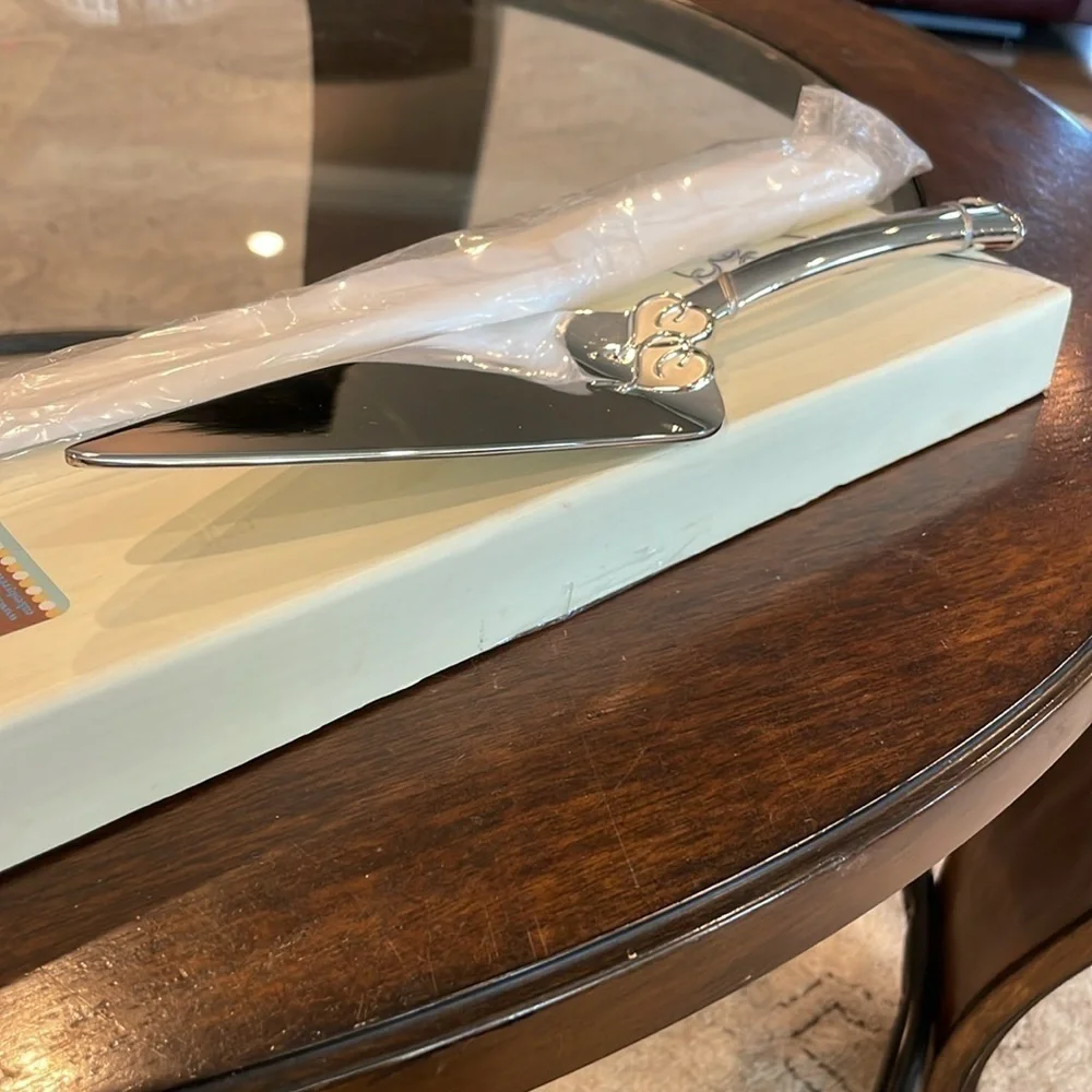 Lenox True Love Silver Cake Server Set